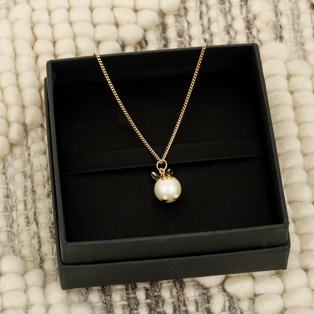 Miu Miu Pearl Pendant Necklace